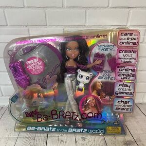 Vintage Y2K Bratz Be-Bratz.Com Doll Yasmin w/Pet Working Mouse & Pad Sealed Box